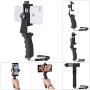 Ergonomic Smartphone Vlogging Hand Grip Stabilizer Mobile Cell Phone Video Recording Holder Rig Handle Travel Selfie Stick Clamp Mount for 60mm-100mm Width iPhone Samsung (Landscape+Portrait Mode)