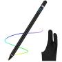 AICase Stylus Pens for Touch Screens, 1.45mm High Precision and Sensitivity Point IPad Pencil Fine Point Active Smart Digital Pen for Tablet Work at iOS and Android Touch Screen (Black1)