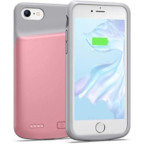 Battery Case for iPhone 6/6s, 4500mAh Portable Protective Charging Case Extended Rechargeable Battery Pack for 4.7 Inch iPhone 6/6s (Pink)