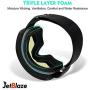 JetBlaze Ski Goggles, OTG Anti-Fog Snow Goggles, UV Protection Spherical Snowboard Goggles for Men Women Youth Adult