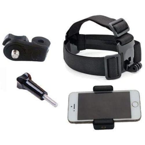 Multi-Function Adjustable Belt Cellphone Selfie Head Mount Strap for Sony Action Cam/Gopro Hero/Cell Phone/iPhone XR XS Max X 8 7 6 Plus/Samsung LG Huawei