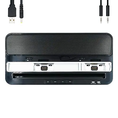 Mcbazel iPega PG 9119 Multi-Purpose Dual Charging Station Dock with Audio Speaker for Nintendo Switch iOS Android Smart Phone Silver Mcbazel iPega PG 9119 Multi-Purpose Dual Charging Station Dock with Audio Speaker for Nintendo Switch iOS Android Smart Phone Silver