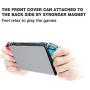 Valkit Protective Case Cover for Nintendo Switch 2017, Comfortable Soft TPU Grip Case and Ergonomic Anti-Scratch Shock-Absorption Cover with Leather Smart Cover,Black