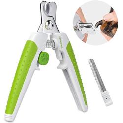 IOKHEIRA Dog Nail Clippers for Large Dogs, Professional Dog Nail Trimmers with Safety Guard to Avoid Over-Cutting, Free Nail File & Lock Switch, Professional Dog Nail Clipper for Medium Breed