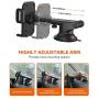 Mpow Dashboard Car Phone Mount, One-Touch Design Washable Strong Suction Cup Windshield Car Phone Holder Compatible with iPhone 11 Pro Max/XS Max/XR/X/8/7/6 Plus Etc