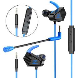 BENGOO V-13 Gaming Earphones Earbuds Headset with Heavy Bass High Sound Quality 3.5mm Microphone Jack for PS4, X box One, Nintendo Switch, Laptop, PC Noise Cancelling 4D Stereo in-Ear Headphones- Blue