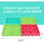 Pet Slow Feeder Bowl, No Chocking Slow Fun Feeder, Bloat Stop Dog Cat Lick Mat with Super Suction, Durable Slower Feeder Set for Pet Bathing, Grooming, and Training ( All Breeds of Dogs and Cats)