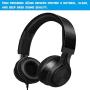 Over Ear Headphones with 5 Feet / 1.5M Cable, findTop 3.5mm Gaming Headset Noise Isolating with Mic and Volume Control for TV, PC and Cell Phone