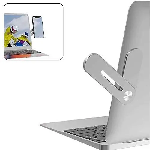 SUNTAIHO Side Mount Clip on Monitor Magnetic Laptop Stand with Phone Holder Computer Expansion Bracket for iPhone Smartphone Cellphone Fixed Flat and Slim Portable SUNTAIHO Side Mount Clip on Monitor Magnetic Laptop Stand with Phone Holder Computer Expansion Bracket for iPhone Smartphone Cellphone Fixed Flat and Slim Portable