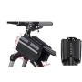 ZFF Simple Bicycle Saddle Bag, Mountain Bike Front Beam Bag Mobile Phone Tube Package Reflective Design Riding Equipment Accessories