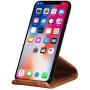 SAMDI Wood Cell Phone Stand, Smartphone Wood Dock for iPhone 7 8 X Plus, Samsung Galaxy S5 S7 S6, Android - (Black Walnut)