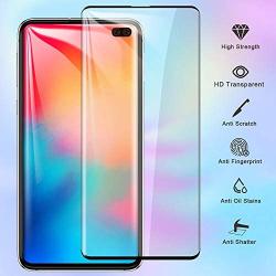 2-Pack HD Galaxy S10 Plus Screen Protector [Fingerprint ID Enabled] Tempered Glass[3D Full Edge Covered] [9H Hardness] Case Friendly Glass Protector for Samsung Galaxy S10 Plus / S10+