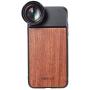 ULANZI Wood Phone Case Support Extra Camera Lens (17mm Diameter) Protective Unique Design Shakeproof Solid Wood Case Cover for iPhone 11 Pro Max Using Anamorphic Lens Macro Lens DOF Adapter