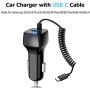 USB C Car Charger Compatible Samsung Galaxy S10 S10+ S10e S9 S8 S9+ S8 Plus Note 10 Plus/10/8/9 Car Charger, Google Pixel XL/2/2 XL/3/3 XL/3a Type C Car Charger