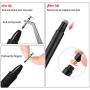 DIGIROOT (2Pcs 2-in-1 Precision Disc Tip with Fiber Tip Stylus for Notes-Taking, Drawing, Navigation (4 Discs, 2 Fiber Tips Included)- (Black/Black)