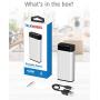 Portable Charger Power Bank Battery - by TalkWorks | 4000 mAh | Cell Phone Backup External Dual USB Power Pack for Apple iPhone 11, XR, XS, X, 8, 7, 6, iPad & Android for Samsung Galaxy - Silver