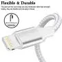 5-Pack 6Feet iPhone Charger Lightning Cable,Extra Long Nylon Braided Charging Cable High Speed Connector Data Sync Transfer Cord Compatible with iPhone Xs Max/X/8/iPad & More 5-Pack 6Feet iPhone Charger Lightning Cable,Extra Long Nylon Braided Charging Cable High Speed Connector Data Sync Transfer Cord Compatible with iPhone Xs Max/X/8/iPad & More