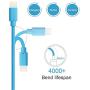 iPhone Charger Lightning Cable, Quntis 3Pack 6.5FT Lightning to USB A Cable MFi Certified Compatible with iPhone Xs Max XR X 8 Plus 7 Plus 6 Plus 5s SE iPad Pro iPod Airpods and More, Blue