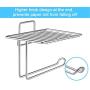 SPACEREST Adhesive Toilet Paper Holder with Shelf - SUS 304 Stainless Steel Toilet Paper Roll Holder -Chrome