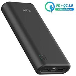 Cell Phone Portable Charger TG90 Power Bank 20000mah External Battery Packs, 18W PD Fast Charging USB-C Power Delivery Battery Bank Portable Battery Charger Compatible with iPhone iPad Android Phones