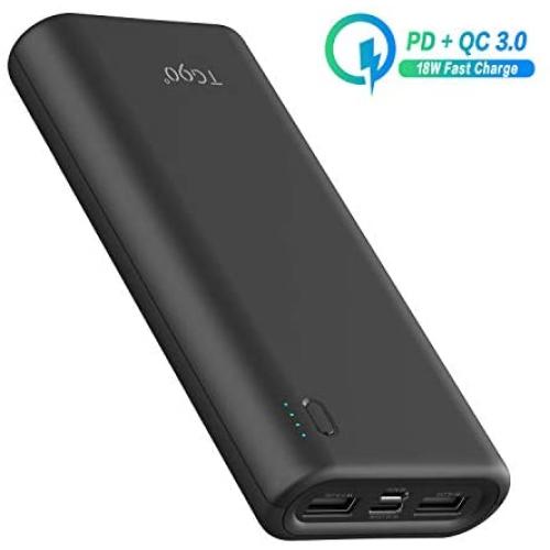 Cell Phone Portable Charger TG90 Power Bank 20000mah External Battery Packs, 18W PD Fast Charging USB-C Power Delivery Battery Bank Portable Battery Charger Compatible with iPhone iPad Android Phones