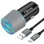 Fast USB C Car Charger, Compatible for Samsung Galaxy S20/S20 Plus/S20 Ultra/S10+/S10e/S9/S8 Active/Note 10/Note 9/8/A20/A50/A70, Quick Charge 3.0 Dual USB Rapid Car Charger with Type C Cable 3.3ft