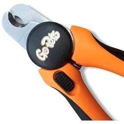 GoPets Nail Clippers for Dogs & Cats with 1 Nail File, Orange / Black