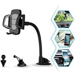 Car Phone Mount, 3 in 1 Universal Cell Phone Holder Car Air Vent Holder Dashboard Mount Windshield Mount for Samsung Galaxy S20 S10 S9 S8 LG Sony iPhone 11 Pro XS Max R X 8 Plus 7 Plus