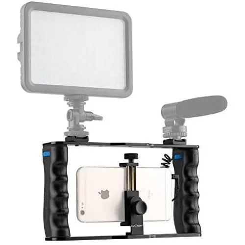 K&F Concept Smartphone Video Rig,Filmmaking Case Phone Video Stabilizer Grip Tripod Mount for Videomaker Film-Maker Video-Grapher