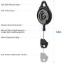 [Pro Version] KIWI design VR Cable Management, Retractable Ceiling Pulley System for HTC Vive/HTC Vive Pro/Oculus Rift S/PS VR/Microsoft MR/Samsung Odyssey VR Accessories (Black, 1 Pack)