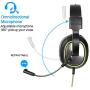 PS4 Gaming Headsets, G838 Gaming Headset for Xbox One Over Ear Headphones with Mic in-line Control Deep Bass for PS4 (Black Green)
