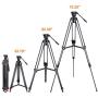 Heavy Duty Tripod Professional Video Tripod Aluminium 72inch with 360 Degree Fluid Head for Canon Nikon DSLR Camcorder Cameras