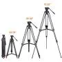 Heavy Duty Tripod Professional Video Tripod Aluminium 72inch with 360 Degree Fluid Head for Canon Nikon DSLR Camcorder Cameras Heavy Duty Tripod Professional Video Tripod Aluminium 72inch with 360 Degree Fluid Head for Canon Nikon DSLR Camcorder Cameras