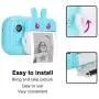 Mini Thermal Printer, 1080P Dual‑Lens 2.4‑Inch 16G Instant Print Camera for Kids, Toy Camera with Print Paper, Portable Digital Creative Print Camera for Boys and Girls(Blue)