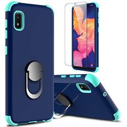 lovpec Galaxy A10e Case with Soft TPU Screen Protector, Ring Magnetic Holder Kickstand Shockproof Protective Phone Cover Case for Samsung Galaxy A10e 5.8 inches (Navy)