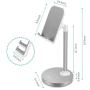AONKEY Adjustable Cell Phone Stand, Desk Cellphone Holder Compatible with iPhone Xs Max XS XR X 6 6S 7 8 Plus, All Android Smartphone & iPad& Other 7”-13” Tablets