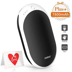 Jomst New 7800mAh Rechargeable Hand Warmers Portable Electric Power Bank,Larger Capacity Hand Warmer and Double-Sided Heating