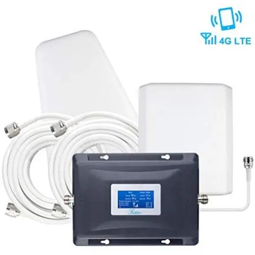 Verizon AT&T Signal Booster 4G LTE Cell Phone Signal Booster Repeater Band 12/13/17 Multi Bands 700mhz 4G LTE ATT Verizon Cell Phone Booster Extender Mobile Phone Signal Amplifier Antenna LCD 5000sqft