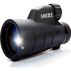 SMIZZE HD Monocular Telescope 12x50 High Definition BAK-4 FMC Glass Lens Waterproof Fogproof Shockproof One Hand Focus Durable Compact Starscope Bird-Watching Hunting Concerts Travel Wildlife Hiking