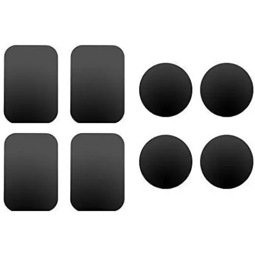 Ozgoe JF-03 Happy Bell Mount Metal Plate for Magnetic Car Mount with 3M Adhesive 4 x Rectangular 4 x Round, Pack of 8 Ozgoe JF-03 Happy Bell Mount Metal Plate for Magnetic Car Mount with 3M Adhesive 4 x Rectangular 4 x Round, Pack of 8