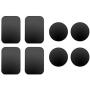 Ozgoe JF-03 Happy Bell Mount Metal Plate for Magnetic Car Mount with 3M Adhesive 4 x Rectangular 4 x Round, Pack of 8