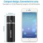 Poweradd Slim 2 5000mAh Ultra-compact Portable Power Bank External Battery Pack with ID Identify Tech for iPhone, iPad, Samsung Galaxy and More - Black