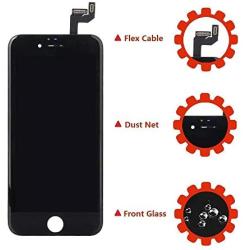 Screen Replacement for iPhone 6s Plus Black 3D Touch Screen LCD Digitizer Replacement Frame Display Assembly Set with Repair Tool Kits(6s Plus, Black)