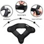 The Combo of VR Face Silicone Cover Mask Pad & Head Strap Pad Cushion Compatible for Oculus Quest Sweatproof Light Blocking (Washable) for Virtual Reality Headset (Black)