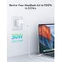 USB C Wall Charger, RAVPower 30W PD 3.0 GaN Tech Type C Fast Charging Power Delivery Foldable Adapter, Compatible with iPhone 11 Pro Max XR XS X SE 2, MacBook Air iPad Pro, Galaxy, Nintendo and More