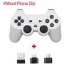 PengShi Wireless Gamepad for Android Phone/Pc/Ps3/Tv Box Joystick 2.4G Joypad Game Controller for Xiaomi Smart Phone Game Accessories (Color : Without Stand White)