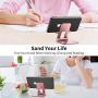 Cell Phone Holder Stand for Desk FLOVEME Aluminum Metal Adjustable Foldable Smartphone Holder Mobile Phone Stand Cradle for Desktop Office Accessories Compatible Size 4-7.9