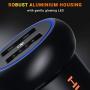 Metal Qualcomm Quick Charge 3.0 Car Charger by HUSSELL - 36W/6A Dual USB Ports QC 3.0 Car Charger Adapter - Smallest Case - NO Risk of Fire and Melting - Compatible with Any iPhone/Galaxy etc.