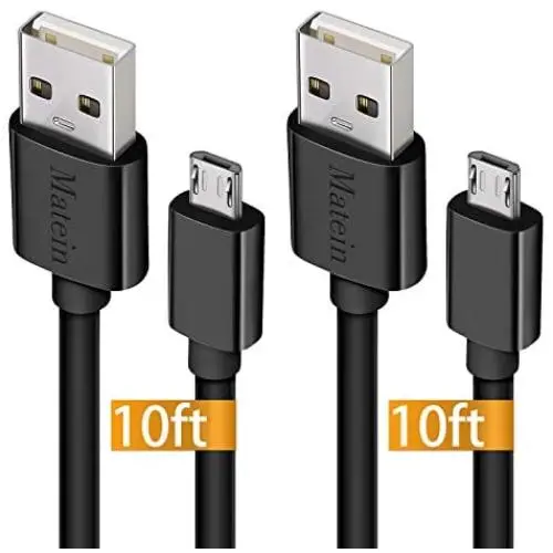 Micro USB Cable, 10Ft 2Pack Extra Long Fast Charger Cord for Galaxy S7 Edge,High Speed Durable Charging Cable for Android Phone,Samsung J7 S6 S5 S4 Note 5 4,LG,PS4,Camera,Black Micro USB Cable, 10Ft 2Pack Extra Long Fast Charger Cord for Galaxy S7 Edge,High Speed Durable Charging Cable for Android Phone,Samsung J7 S6 S5 S4 Note 5 4,LG,PS4,Camera,Black