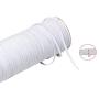 Top Hunter White 120-Yards Length 1/8" Width Braided Elastic Cord/Elastic Band/Elastic Rope/Bungee/White Heavy Stretch Knit Elastic Spool (White)